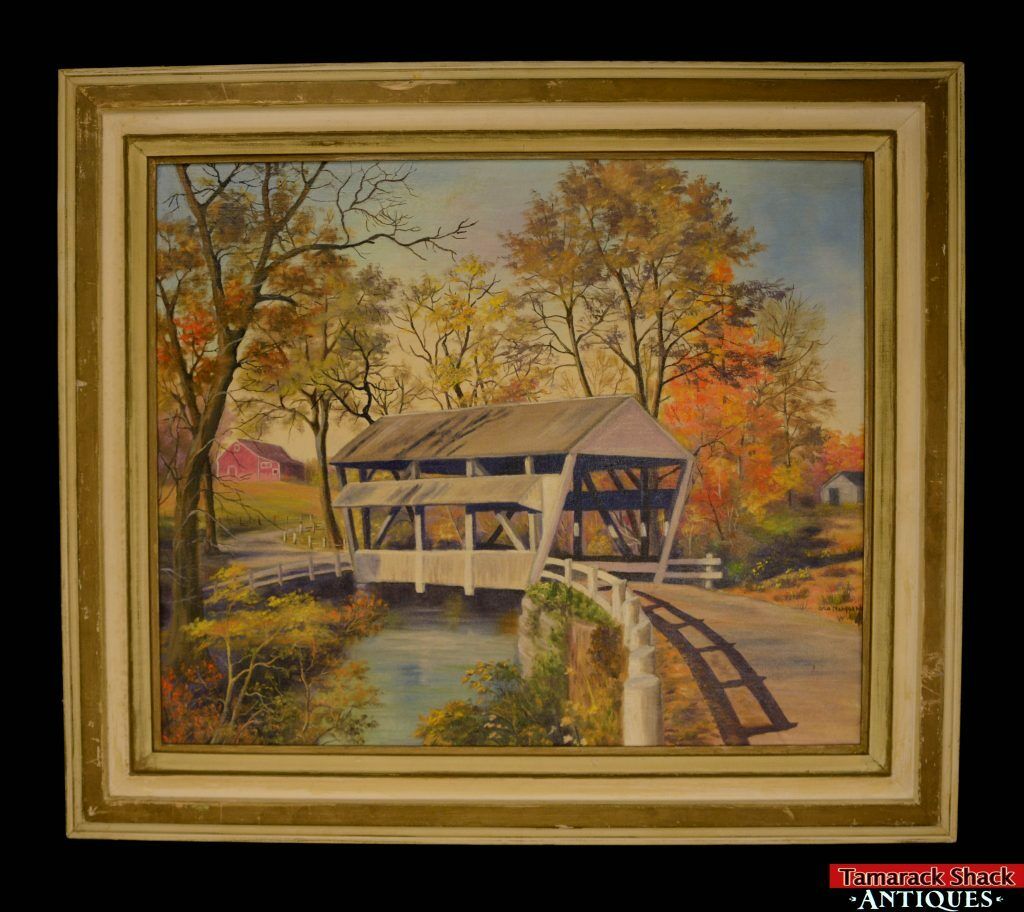 Original Artist Signed Ople Marquardt Oil On Canvas Painting "Another Era" L5X