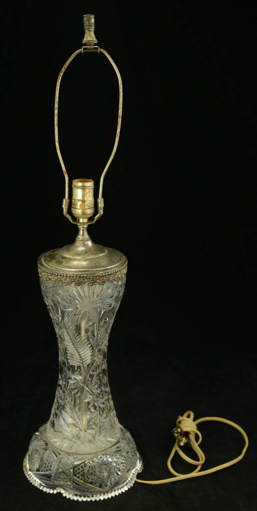 Victorian Cut Crystal Table Lamp Daisy, Victorian Cut Crystal Table Lamp