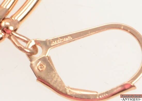 Vintage Pair of Signed Joan Rivers Latch Back 1 1/2" Triple Hoop Heart Earrings - Image 4