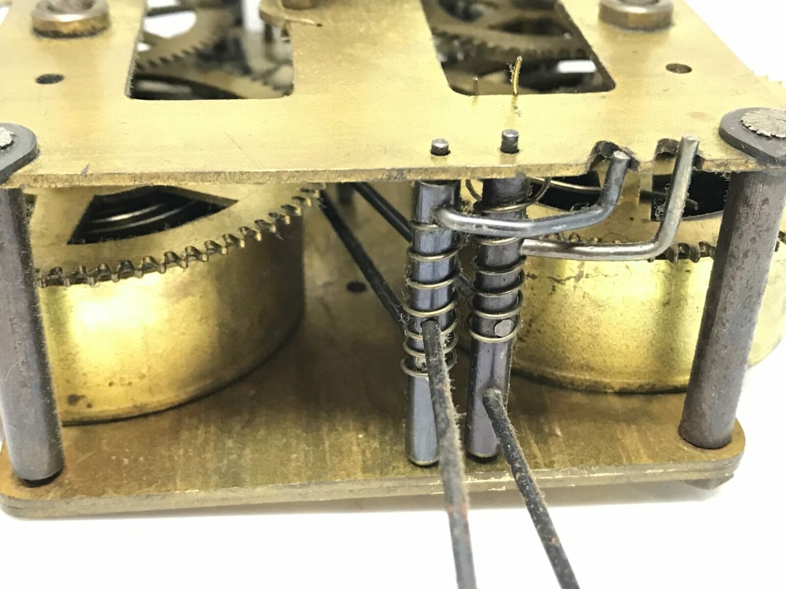 Antique Brass Mechanical DualChime Clock Movement for Parts 22981