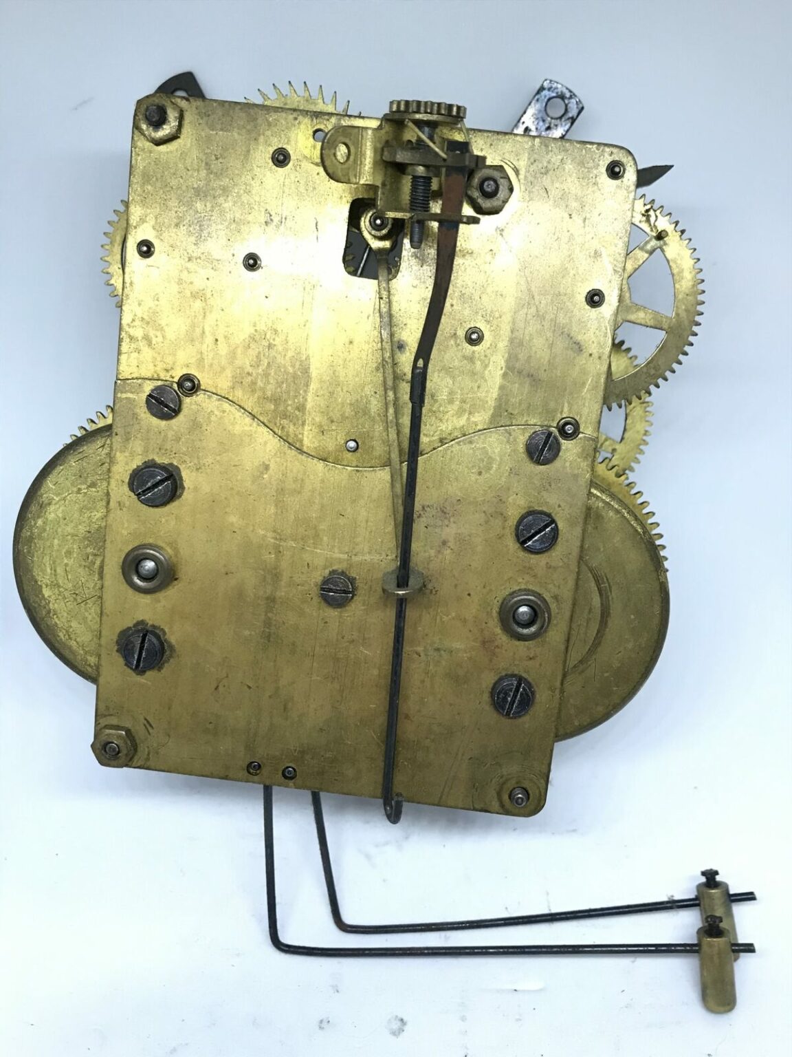Antique Brass Mechanical DualChime Clock Movement for Parts 22981 Tamarack Shack Antiques