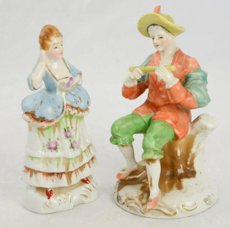 Lot of 6 Figurines Made in Occupied Japan Victorian Lady, Peasants