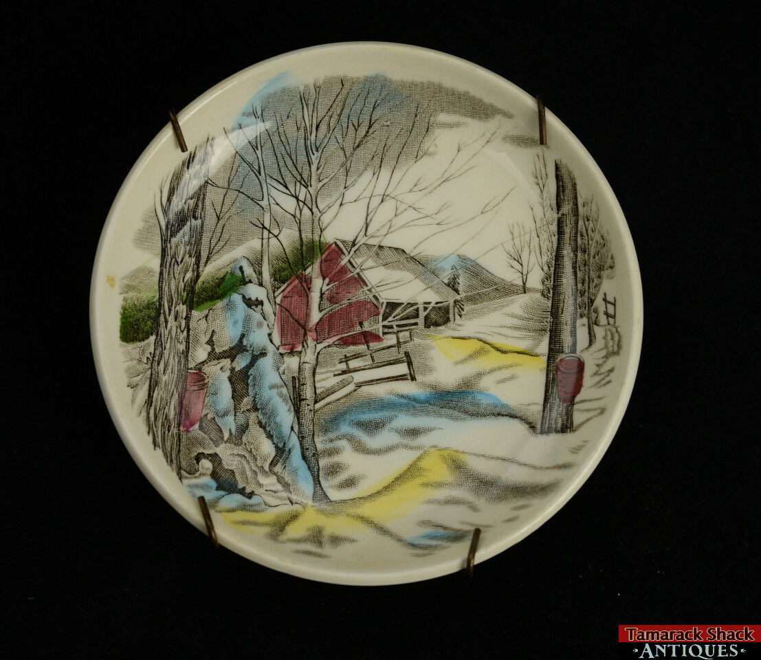 Set of (2) Hand Made Johnson Bros Small Motif Plates With Wall Hangers 4 1/4" - Image 5