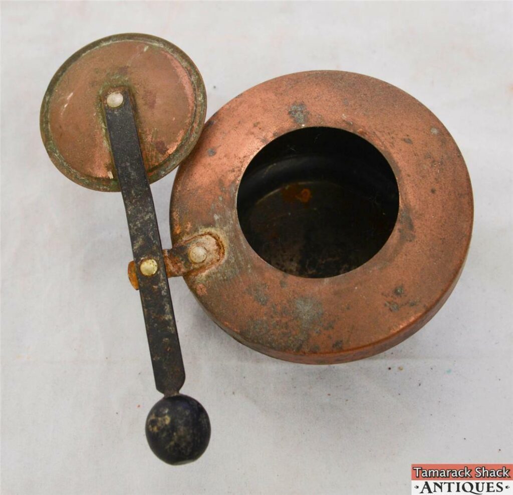 Vintage 7" Copper Double Boiler Melting Fondue Chafing Dish Food Warmer