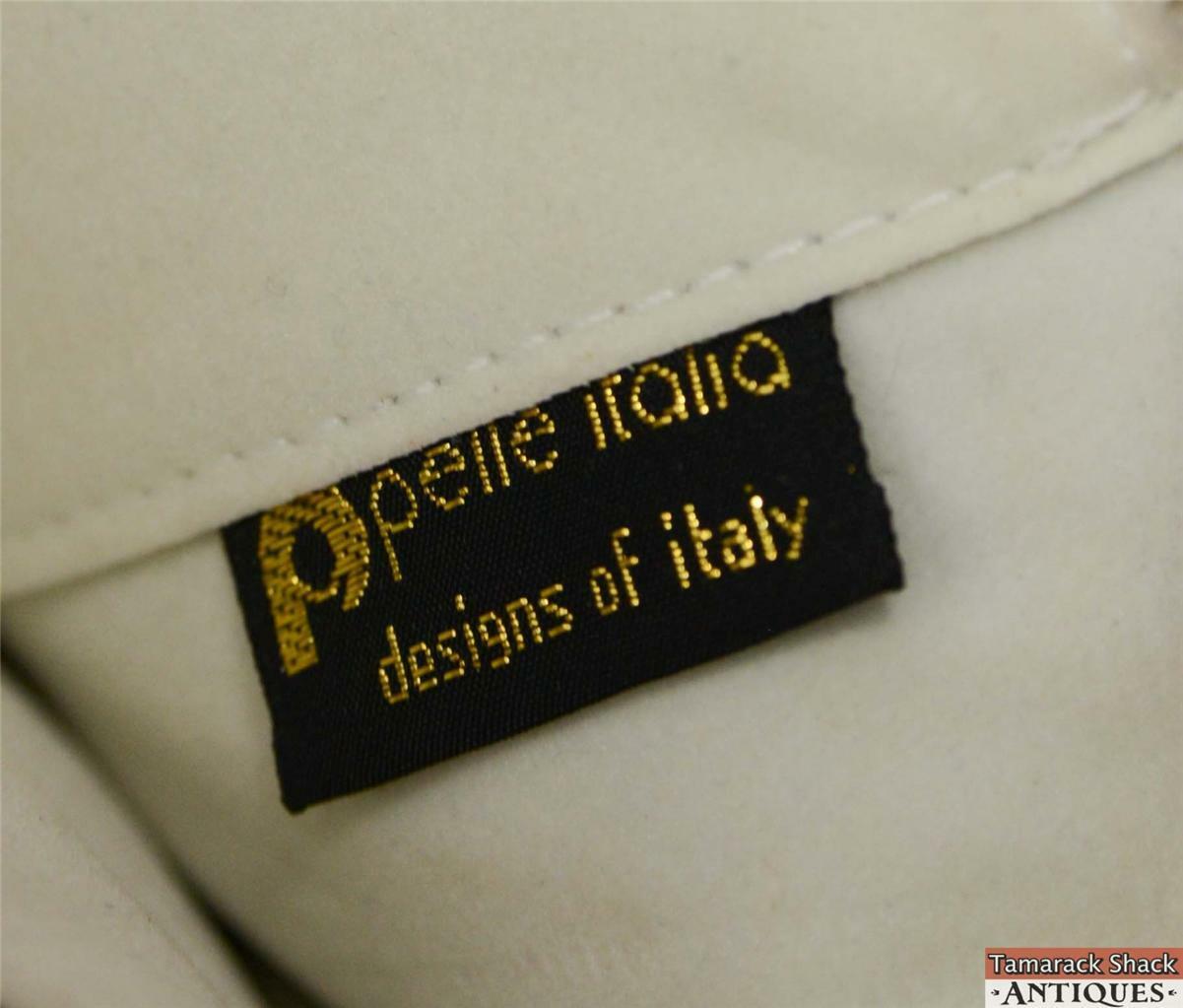 Vintage Pelle Italia White Metal Mesh Enamel Dress Evening Purse Clutch Handbag - Image 6