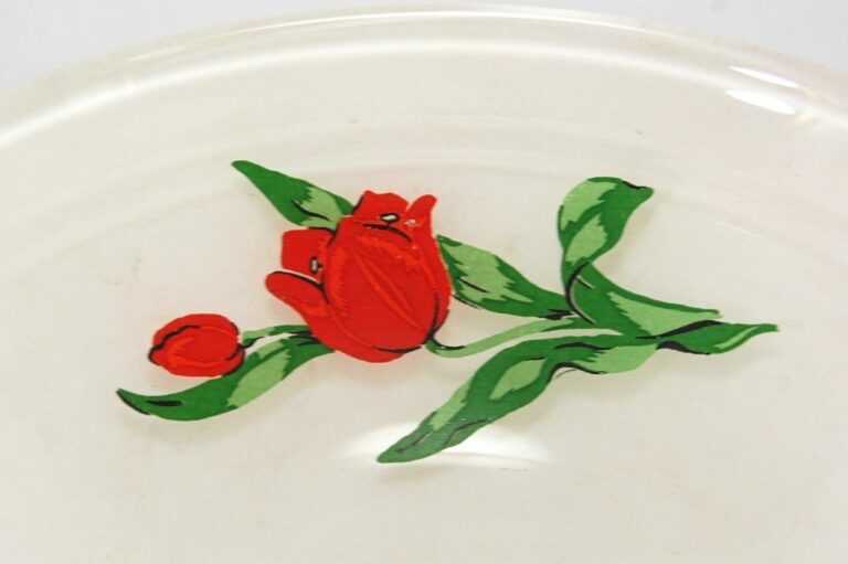 Vintage Westmoreland Red to Clambroth Tulip Footed Pedestal Bowl Glass