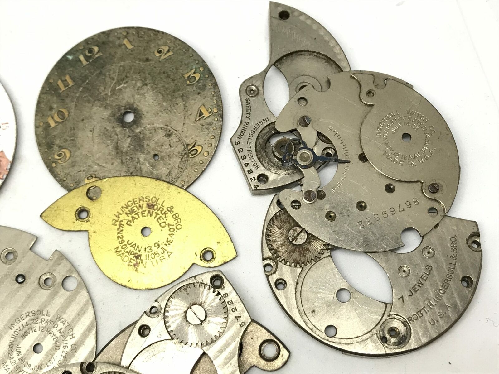 Repair Incomplete Movement For Spares Ingersoll-Rand Vintage Ingersoll Leader Pocket Watch 