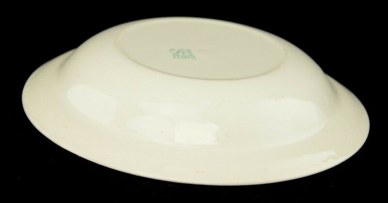 Figgjo Flint Boy Jumping Fence Barking Dog Soup Bowl Gilded Edge Made in Norway - Image 4