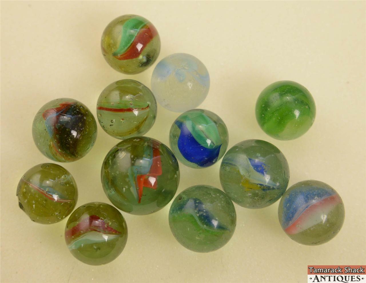 Lot of 12 Cat’s Eye Shooter Marbles All Colors 7/8" to 1" Various Manufacturers - Image 4