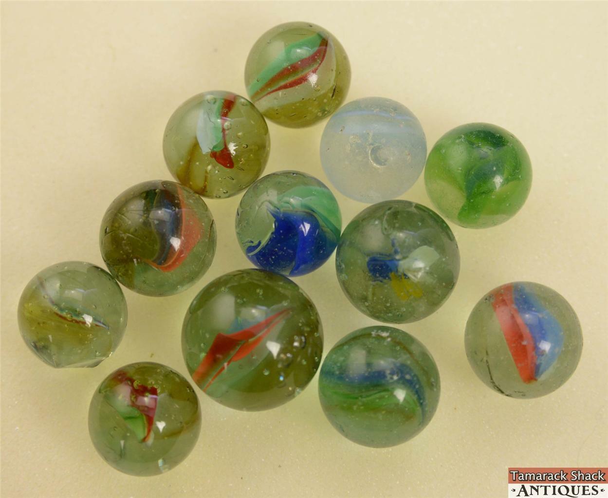 Vintage CATS EYE BAG OF 100 Glass Marbles 2 SHOOTERS Never Opened 