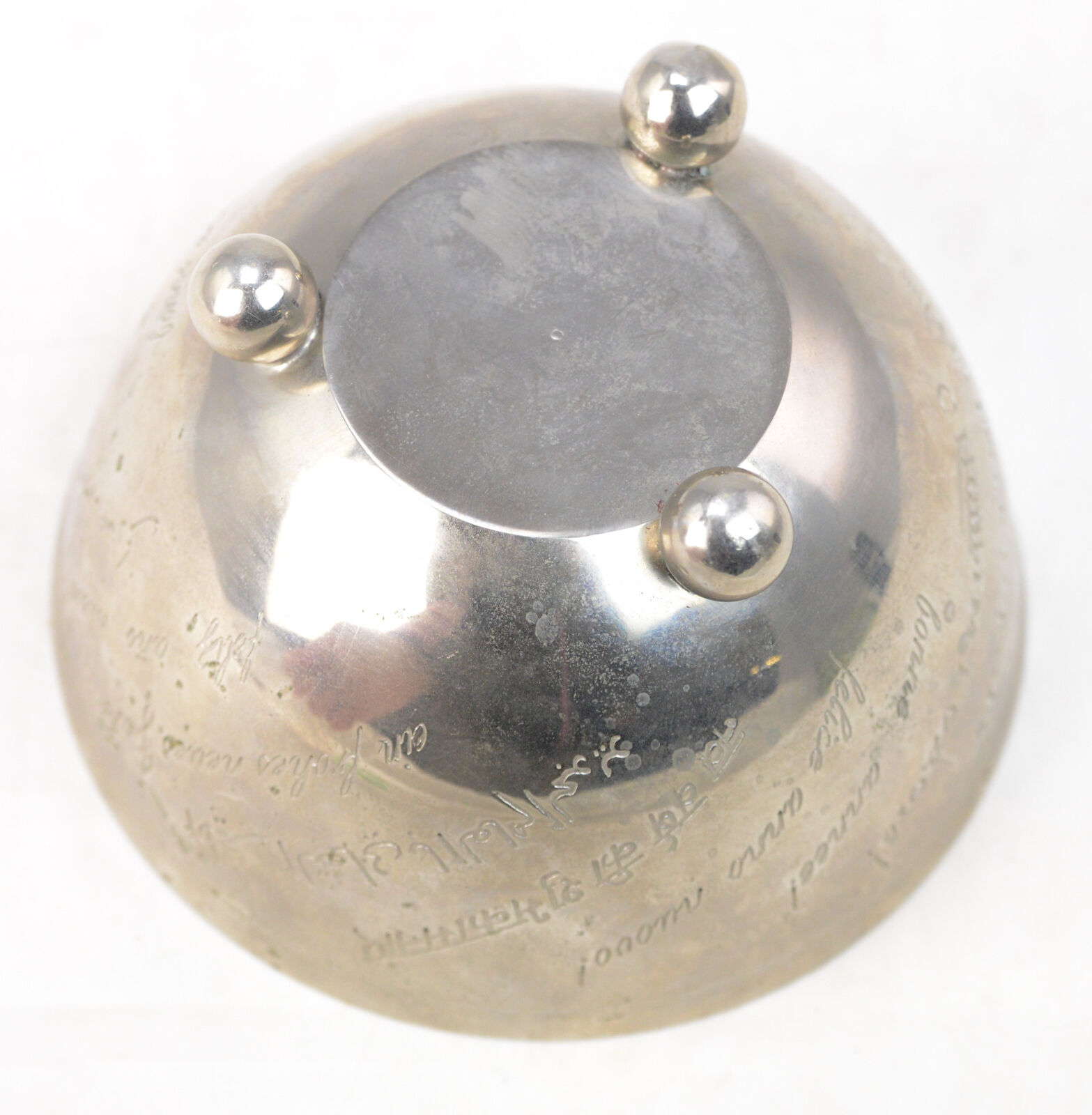 Millennium 2000 Silverplate Mint Trinket Bowl 13 Languages Happy New Year - Image 3