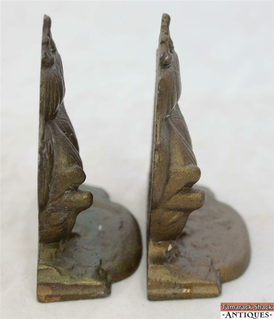 NAUTICAL SAIL BOAT YACHT SHIP Bronze Cast Iron Bookends Book Ends Vintage Pair-2 - Image 5