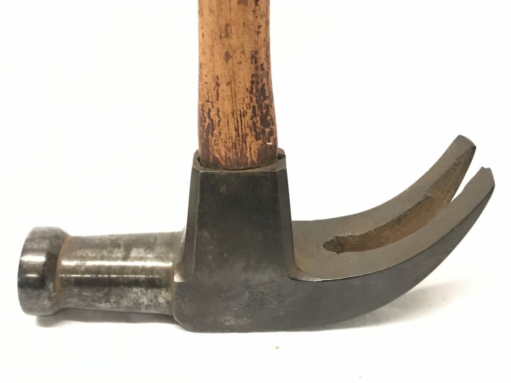 Pair of Antique Claw Hammers, Round & Square Heads, Good Handles