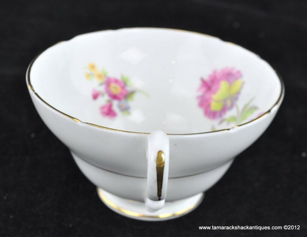 Stanley Fine Bone China Tea Cup & Saucer Wildflowers Gilded Trim