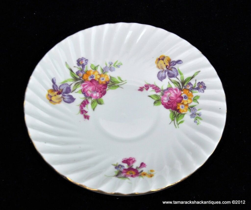 Stanley Fine Bone China Tea Cup & Saucer Wildflowers Gilded Trim