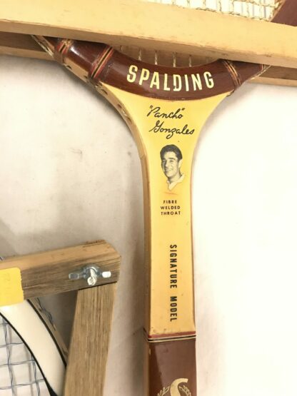Two Mid Century Tennis Rackets, Spalding Pancho Gonzales Signature Slazenger - Image 3