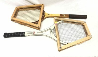 Two Mid Century Tennis Rackets, Spalding Pancho Gonzales Signature Slazenger