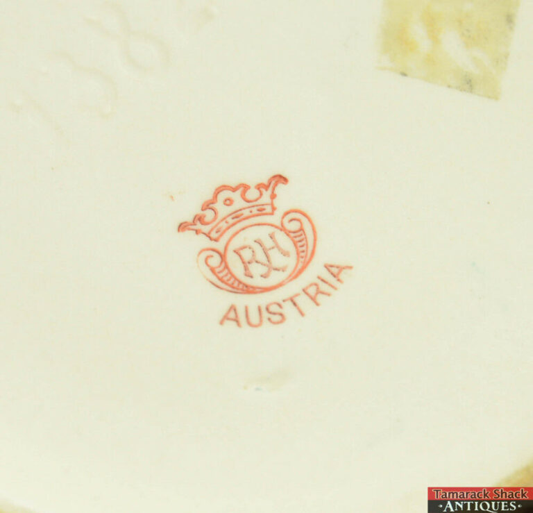 Antique Robert Hanke RH Austria Handled Pitcher Ewer Art Nouveau Castle