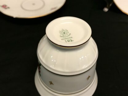 B&G Bing Grondahl Tea Cup & Saucer China Set, Rose Motif, 6pcs Total | 23154 - Image 4