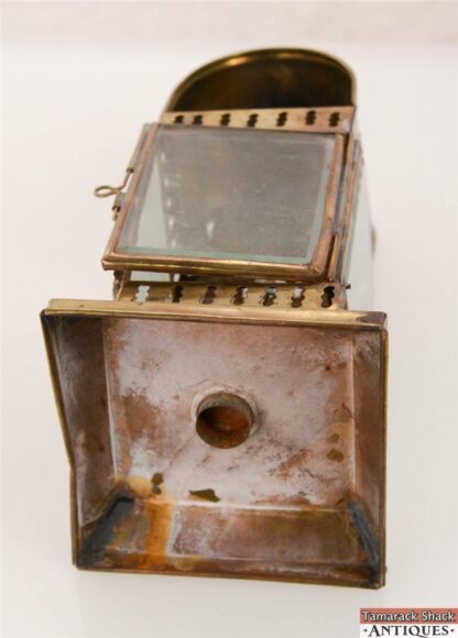Brass Beveled Glass Railway Oil Kerosene Lantern Ship Nautical Rail Road Lamp - Image 8