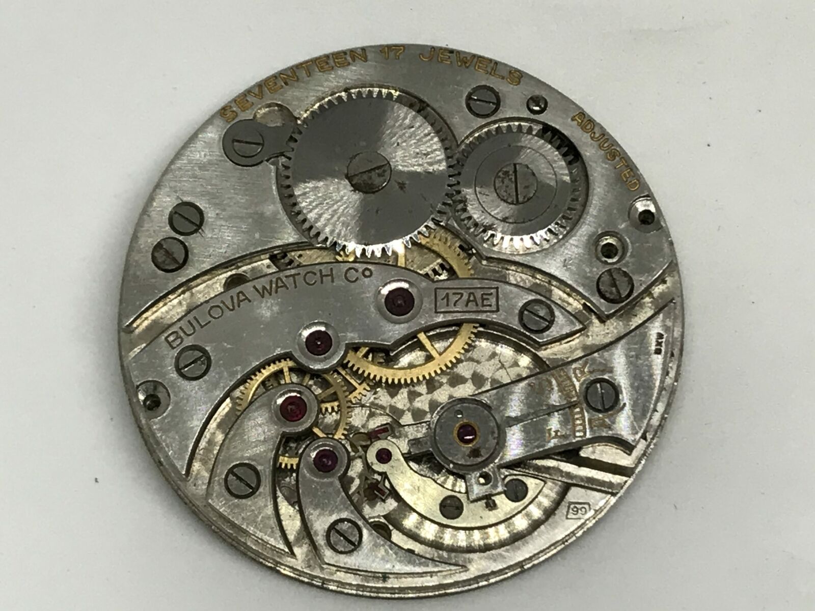 Bulova 17AE 38.5mm 17j Pocket Watch Movement for Parts/Repair | ref ...