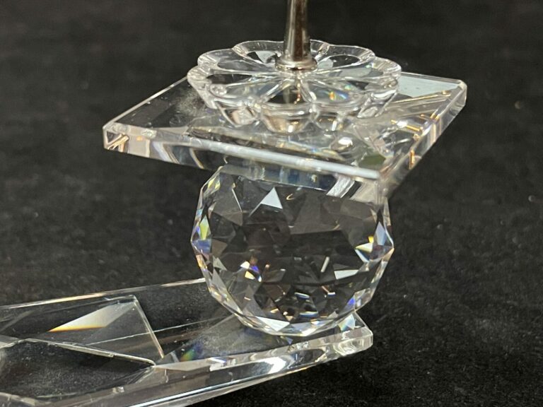 Swarovski Crystal Double Candle Holder & Original Box 23679