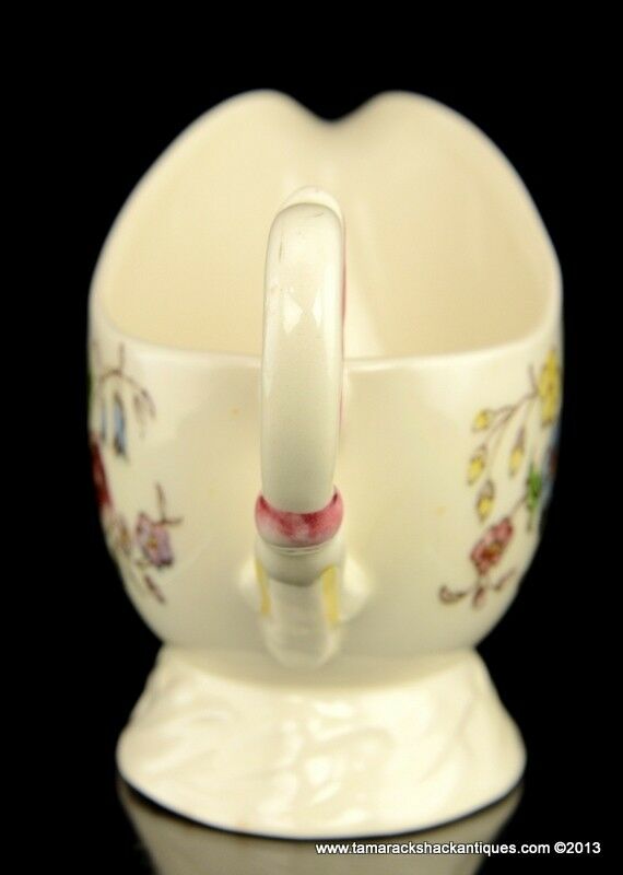Hand Painted Vernon Kilns May Flower Gravy Boat California USA Red Blue Yellow - Image 5
