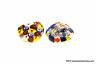 Lot of 2 Millifiori Paperweights Small 1.5 inches tall Colorful Bright WOW