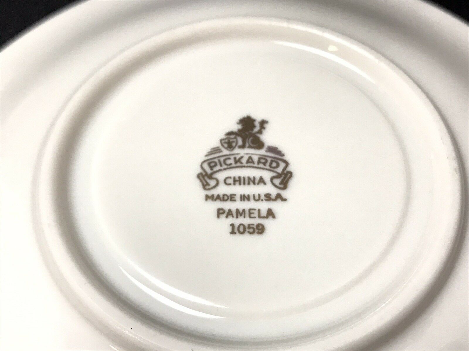 Pickard China Pamela Flat Bottom Cup & Saucer, 2 of Each | Gilded Edges | 23727 - Image 9