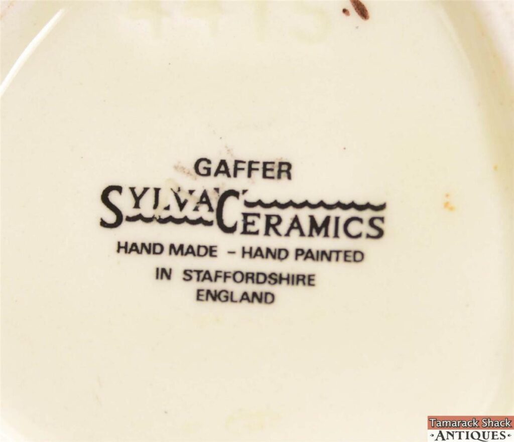 Sylvac Ceramics Gaffer Hand Painted Character Toby Creamer Pitcher