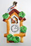Vintage Japanese Style Cuckoo Clock Hand Painted Porcelain Lusterware Intricate Wall Pocket - Image 5