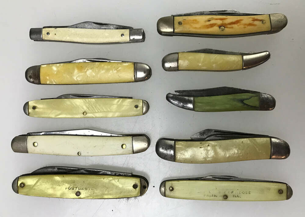 Vintage Pocket Knife Lot of 10 Syracuse Camco Hammer Brand, Kutmaster Sabre  – Tamarack Shack Antiques