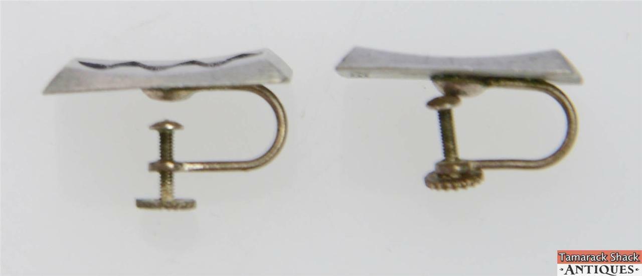 Vintage Tenn Sweden Carved Pewter Brooch Pin With Matching Screw Back Earrings - Image 9